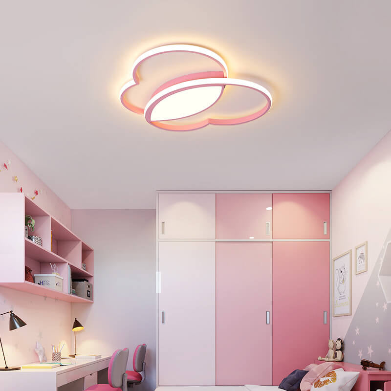 Childlike Love Overlap Design LED Flush Mount Light