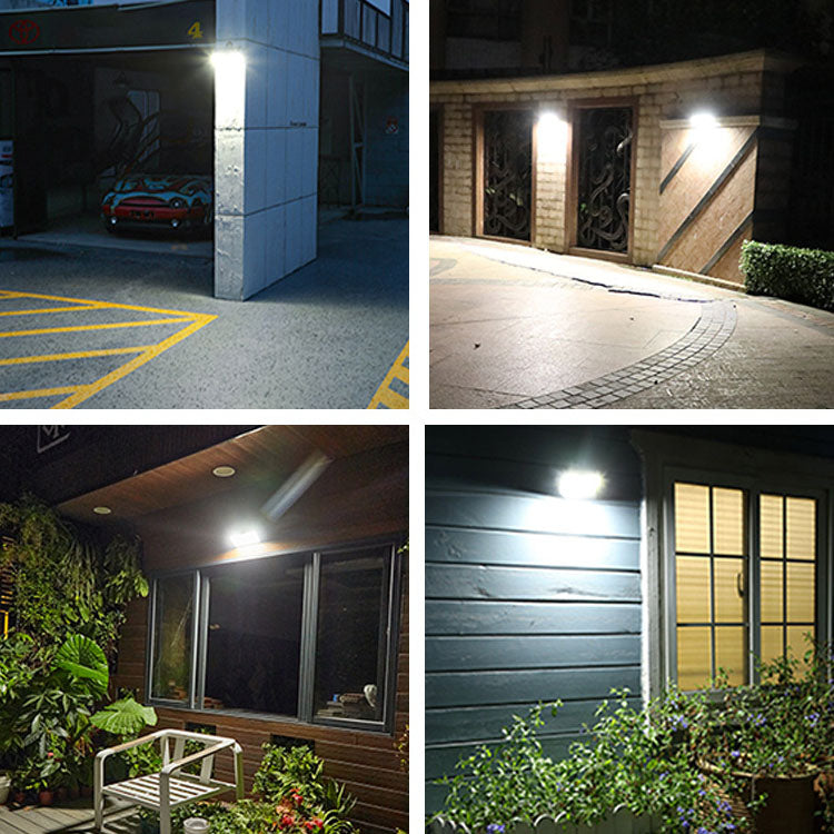 Solar Outdoor Patio Square Plane Body Sensor LED Wall Sconce Lamp