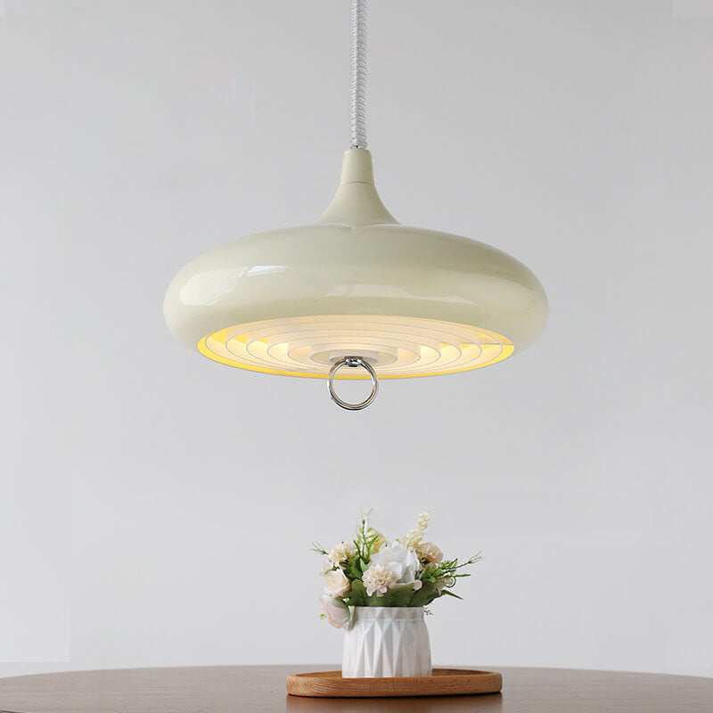 Moderner minimalistischer reiner weißer, höhenverstellbarer Eisen-Acryl-3-Licht-Kronleuchter 