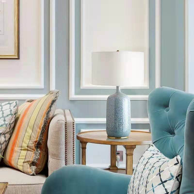 Lámpara de Mesa Moderna Minimalista Cilíndrica de Cerámica con 1 Luz 