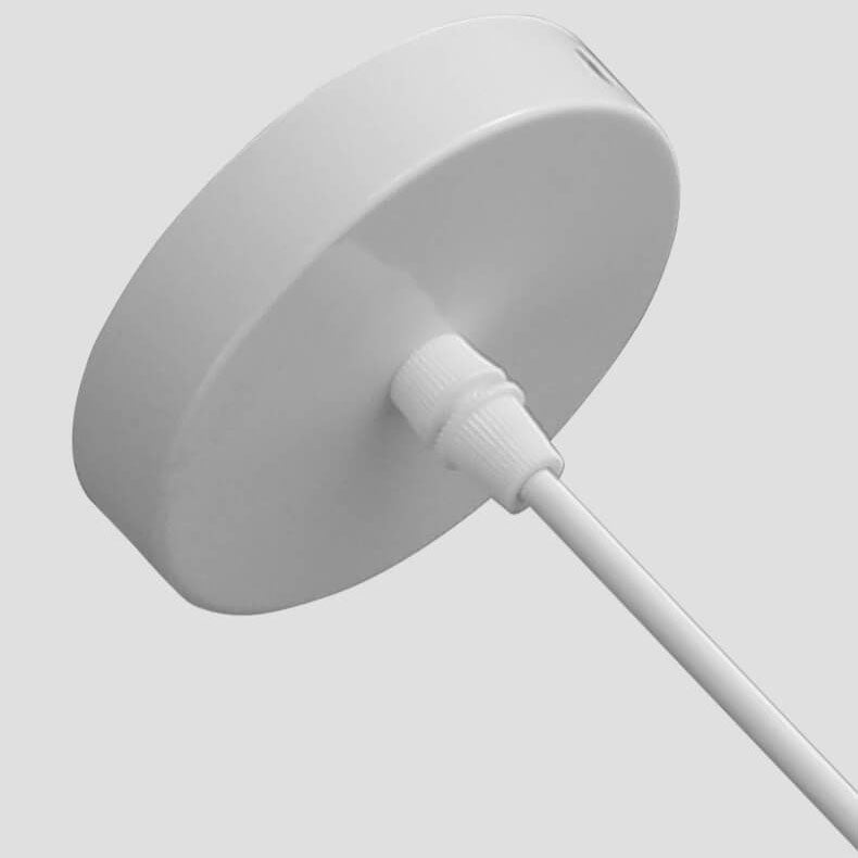Modern Minimalist Pure White Iron Acrylic 1-Light Pendant Light