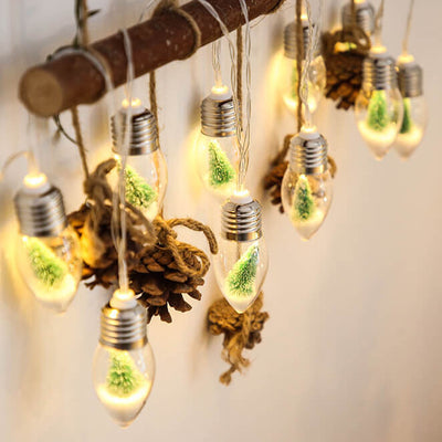 LED Bouteille à Souhaits Ampoule Arbre de Noël Neige Boîte à Piles Guirlande Lumineuse Décorative 