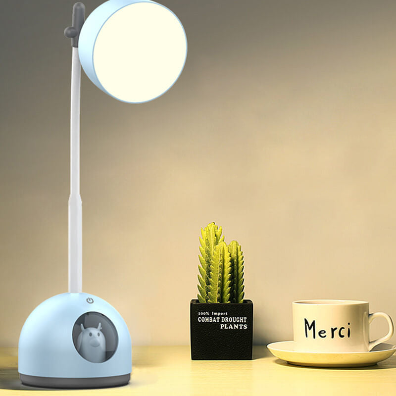 Lampe de bureau LED pour enfants avec chargement USB et dessin animé de poupée créative, soin des yeux pour la lecture 