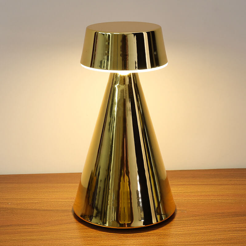 Simple Creative Tapered Iron USB Charging LED Decorative Table Lamp