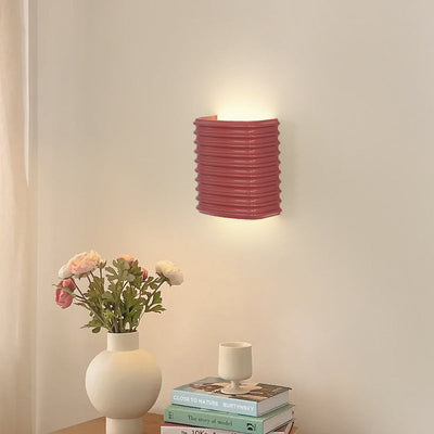 Moderne minimalistische Halbzylinder Hardware Harz 1-Licht Wandleuchte Lampe für Schlafzimmer 