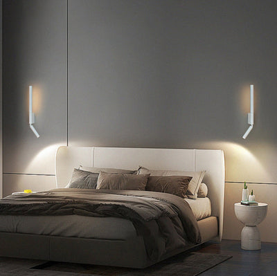 Modern Minimalist Aluminum Stirp Adjustable Spotlight LED Wall Sconce Lamp For Bedroom