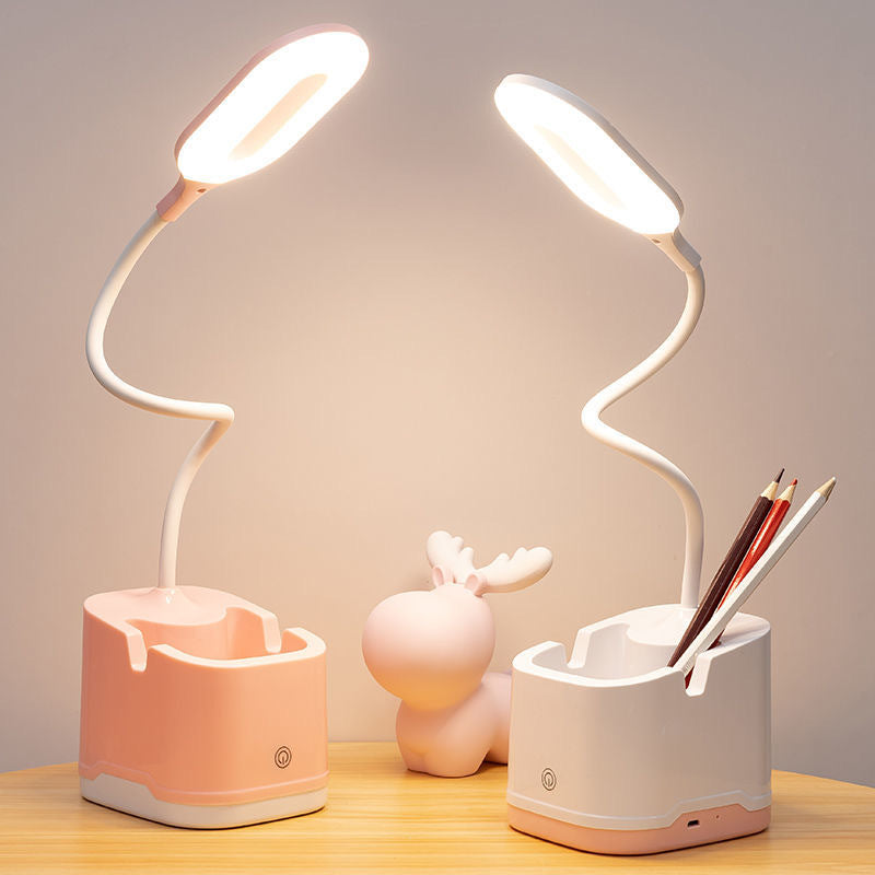 Modern Solid Color Foldable Eye Protection USB Rechargeable LED Table Lamp