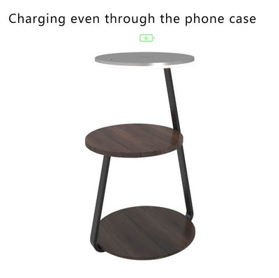 Modern Minimalist Column Storage Shelf Wireless Charging LED One Floor Lamp