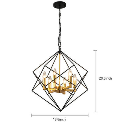 Modern Creative Diamond Iron 4/6-Light Island Light Chandelier