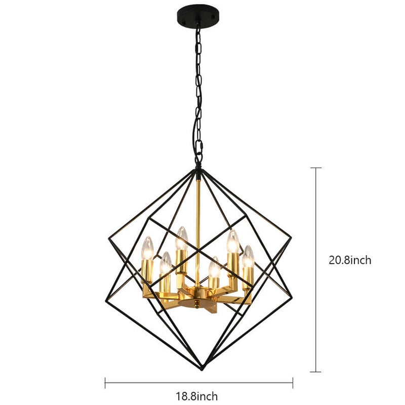 Modern Creative Diamond Iron 4/6-Light Island Light Chandelier