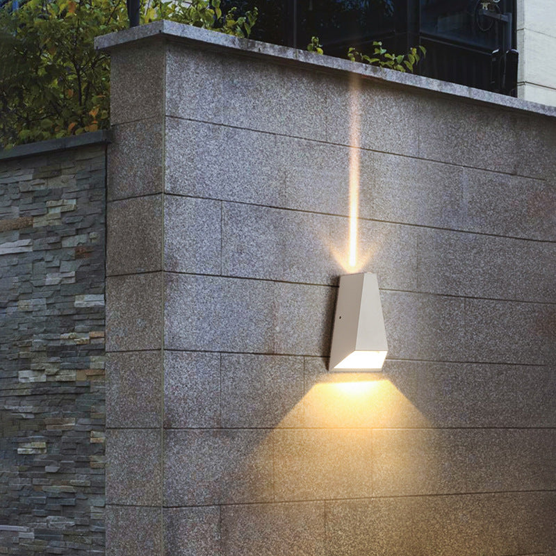 Outdoor Modern Column Geometry LED Waterproof Wall Sconce Lamp