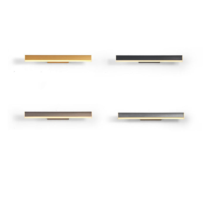 Modern Minimalist Aluminum Rectangular Strip LED Vanity Light Mirror Front Wall Sconce Lamp For Bathroom