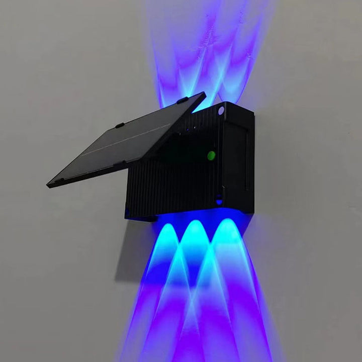 Lámpara de Aplique de Pared Moderna Cuadrada Solar LED para Jardín Paisaje Exterior Impermeable 