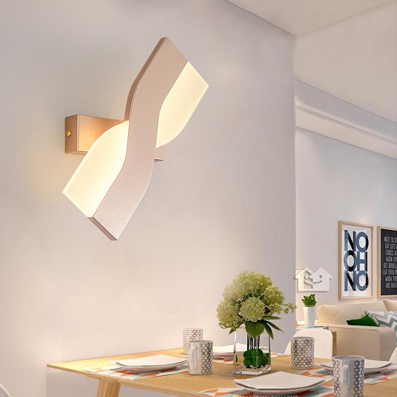 Nordic Post-modern Minimalist Rectangular Rotatable LED Wall Sconce Lamp