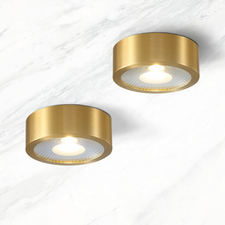 Moderne luxuriöse runde Kupfer-Ultraflach-LED-Deckenleuchte für den Flur 