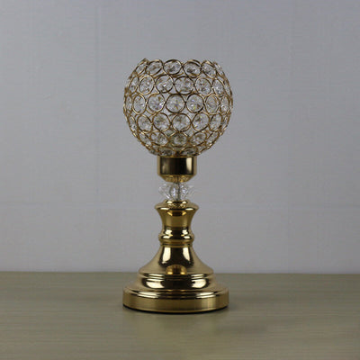 Lampe de Table Artistique à 1 Lumière avec Boule de Cristal de Luxe Européenne 