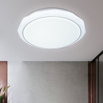 Modern Simple Round Diamond Acrylic LED Flush Mount Ceiling Light