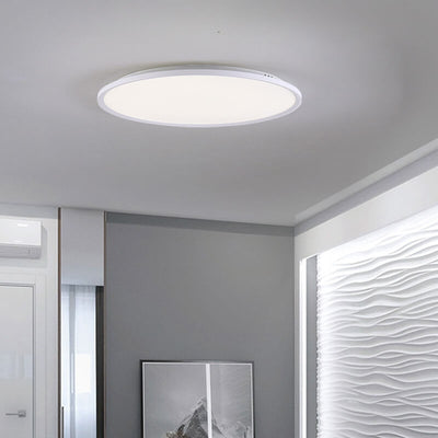 Modern Minimalist Acrylic Aluminum Round Shade LED Flush Mount Ceiling Light For Living Room