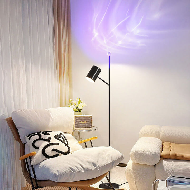 Moderne minimalistische Stangenhardware Acryl LED Stehende Stehlampe 