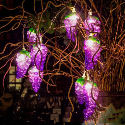 Lumières de Guirlande de Fruits Raisin LED Batterie USB Guirlande Décorative 