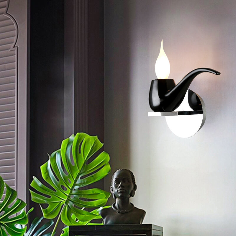 Modern Creative Pipe Resin Hardware 1-Light Wall Sconce Lamp