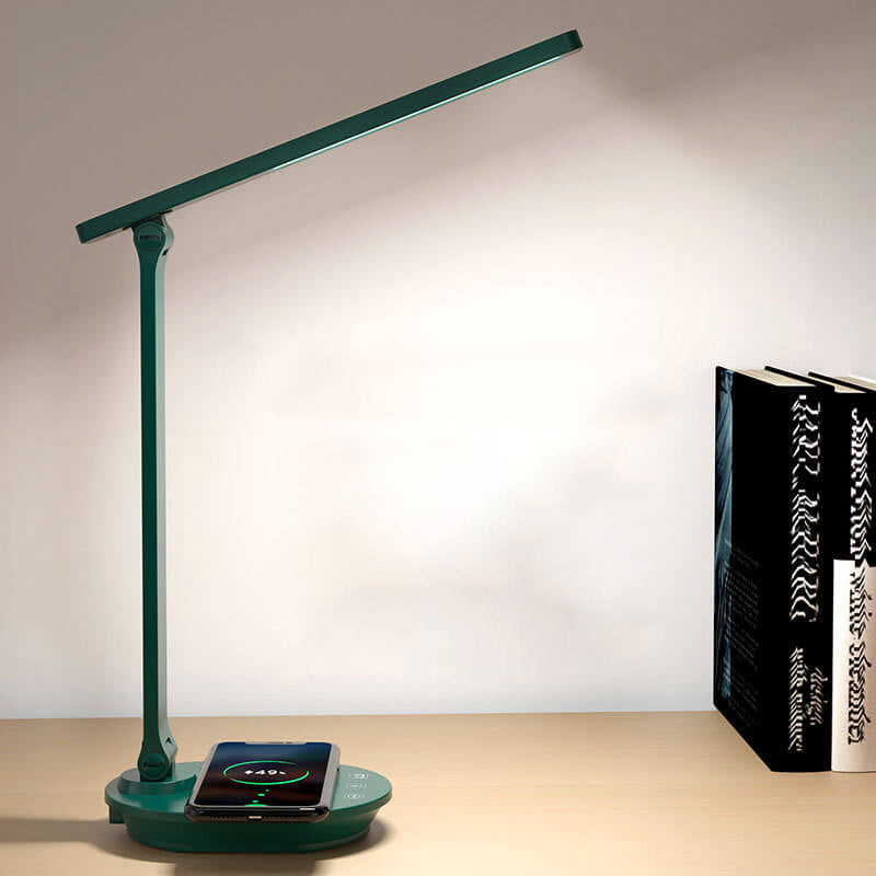 Modern Double Folding Eye Care Wireless Rechargeable LED Desk Lamp