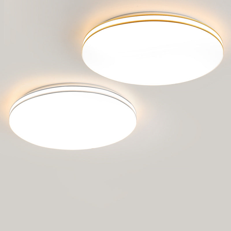 Moderne minimalistische Eisen-Doppelrand-Acrylschirm-LED-Deckenleuchte für das Wohnzimmer 