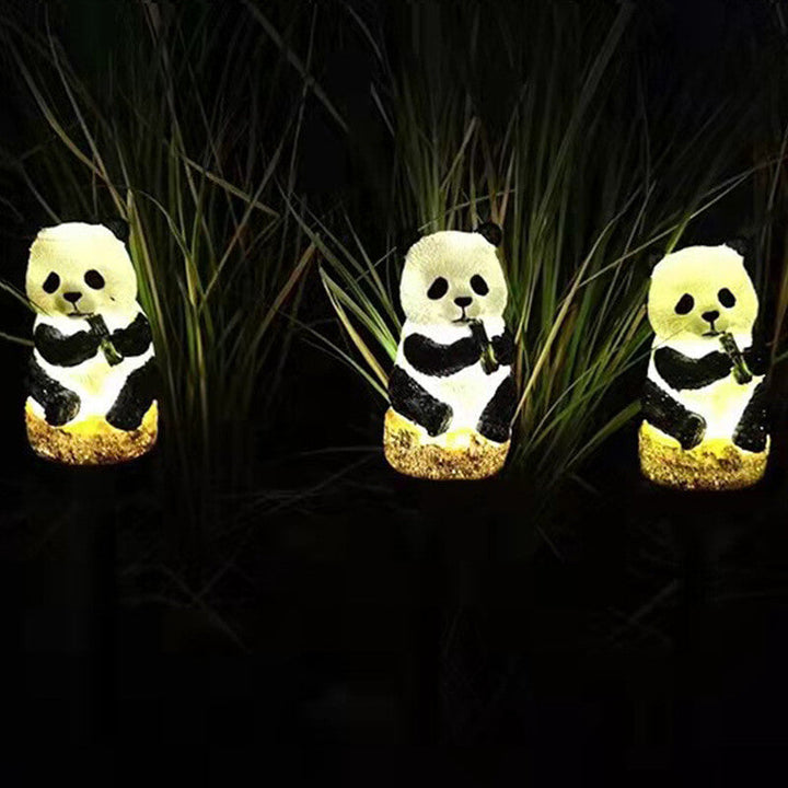 Solarharz Panda Outdoor Wasserdichte Terrassen Dekorative Bodensteckleuchte 