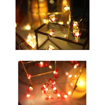 Décoration de Noël Élan Bonhomme de Neige Lumières à LED en Fil de Cuivre 