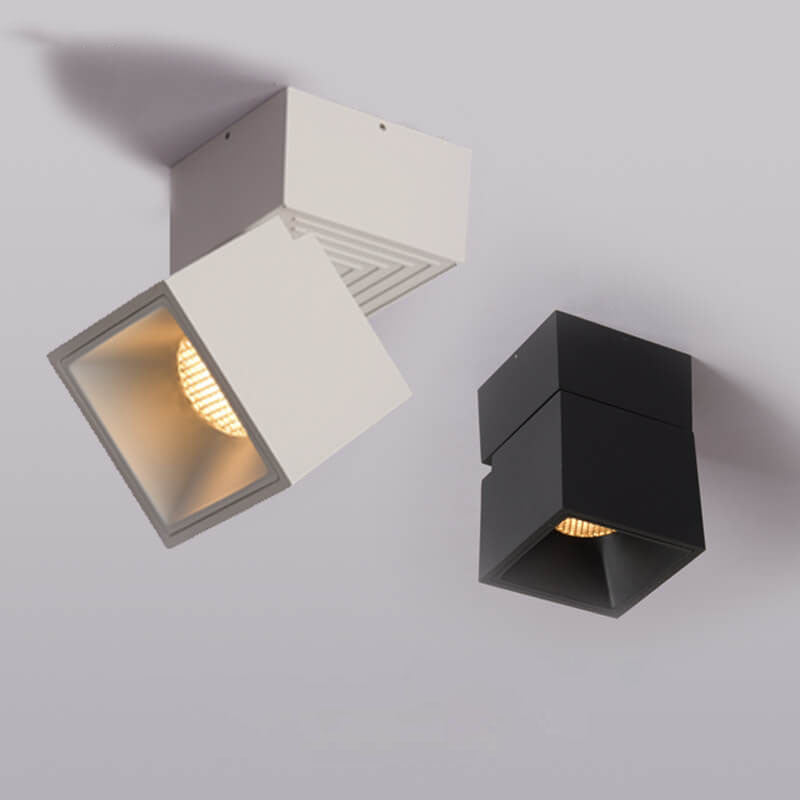 Luz LED montada al ras semi-plegable moderna en blanco y negro puro 