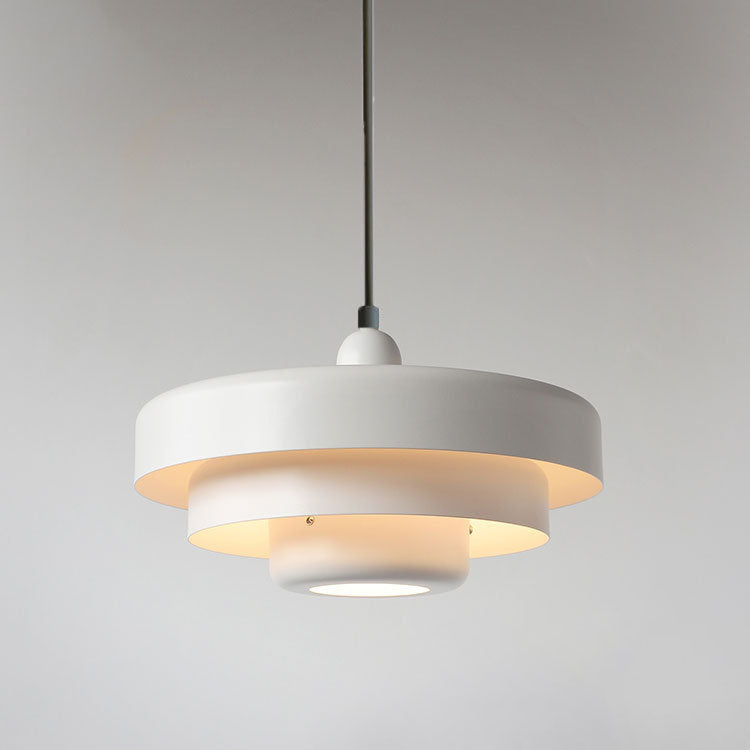 Nordic Vintage mehrschichtige runde Metall-Pendelleuchte mit 1 Licht 