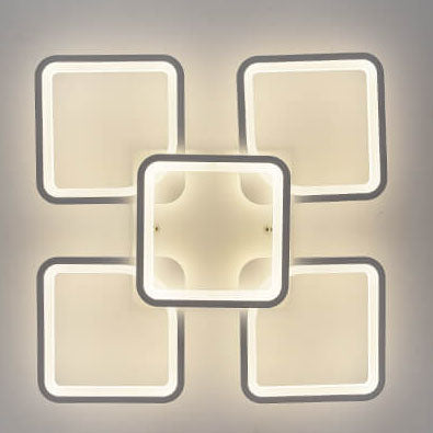 Minimalist Square Combination Acrylic LED Flush Mount Ceiling Light