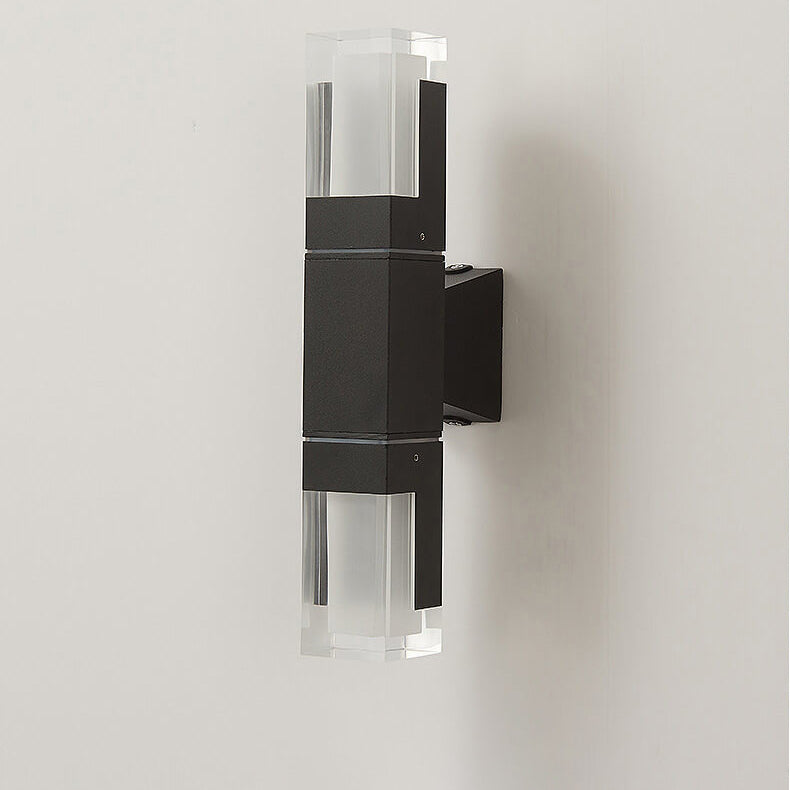 Modern Minimalist Square Column Induction Outdoor Waterproof LED Wall Sconce Lamp