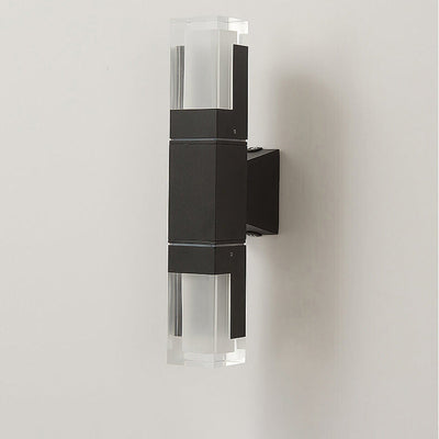Modern Minimalist Square Column Induction Outdoor Waterproof LED Wall Sconce Lamp