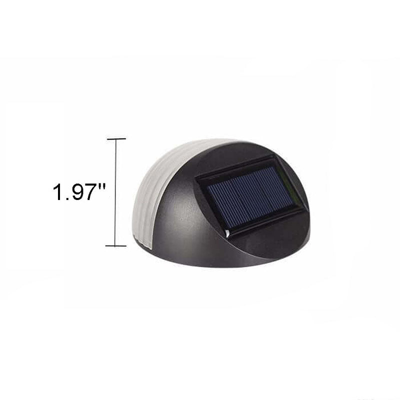 Solar Half Round 6 LED Outdoor Patio Fence Wall Sconce Lamp