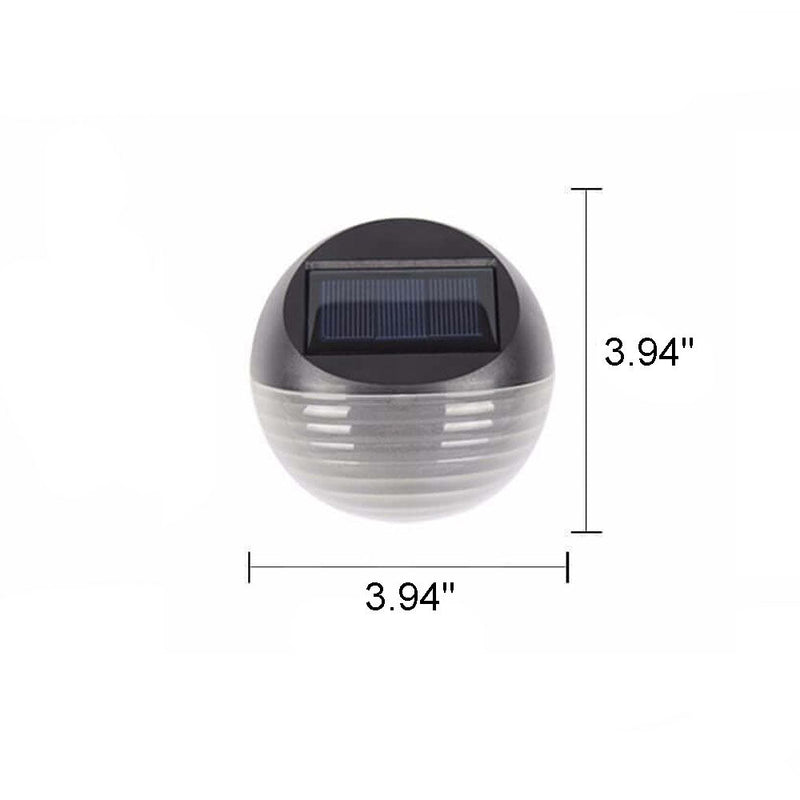 Solar Half Round 6 LED Outdoor Patio Fence Wall Sconce Lamp
