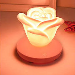 Modern Silicone Rose Flower LED Night Light Table Lamp