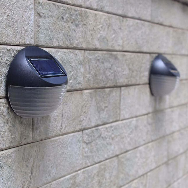 Solar Halbkreis 6 LED Außen Terrasse Zaun Wandleuchte 