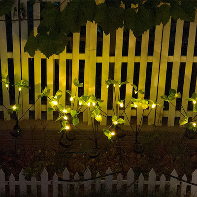 Moderne Leuchtkäfer-Blätter Solar-Rasen-LED-Garten-Boden-Einsatz-Landschaftslicht im Freien