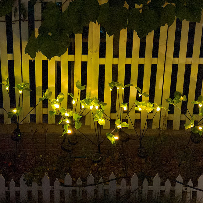 Moderne Leuchtkäfer-Blätter Solar-Rasen-LED-Garten-Boden-Einsatz-Landschaftslicht im Freien