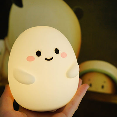 Creative Cartoon Egg Silicone USB LED Kids Night Light Table Lamp