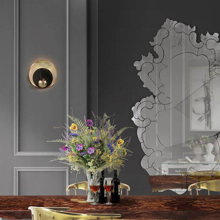 Nordic Luxury Disc Marmor Metall LED Wandleuchte 