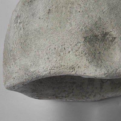 Contemporary Nordic Rough Rock Texture Semicircular 1-Light Pendant Light for Dining Room