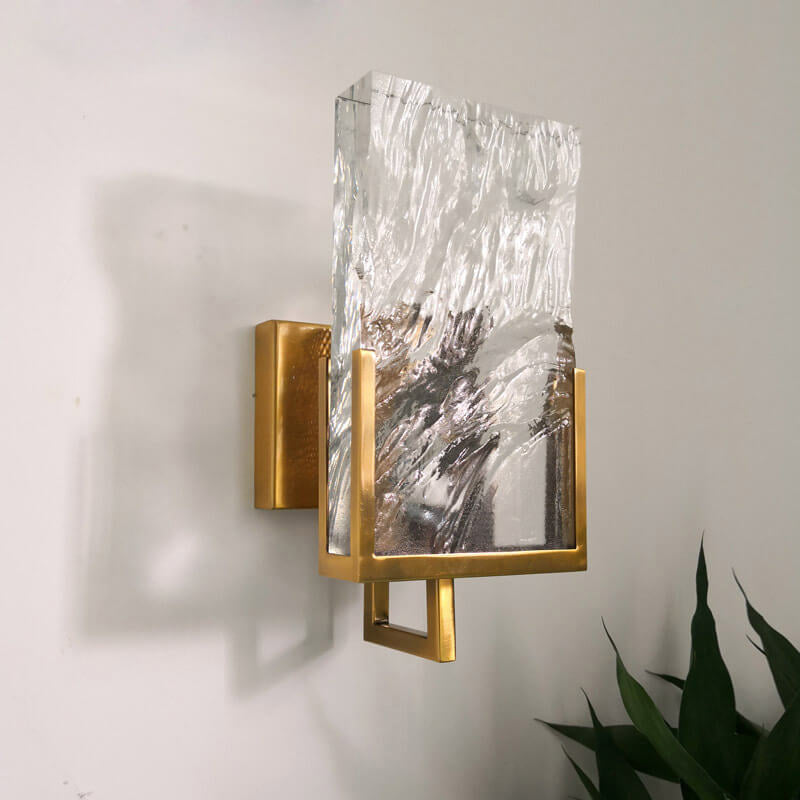 Creative Modern Crystal Ice Cube Design 1-Light Wall Sconce Lamp