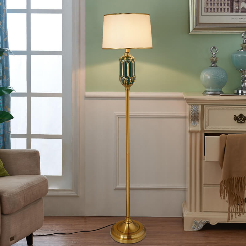 Lampe de sol moderne en céramique verticale à 1 lumière 