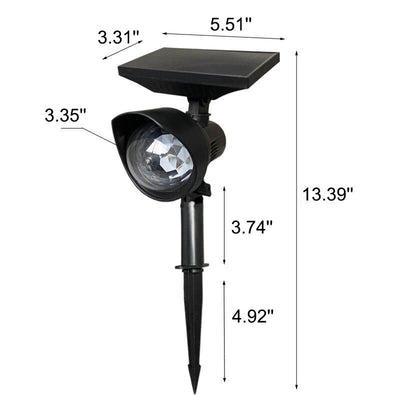 Solar Rotating Color Projection LED Outdoor Garden Lawn Light