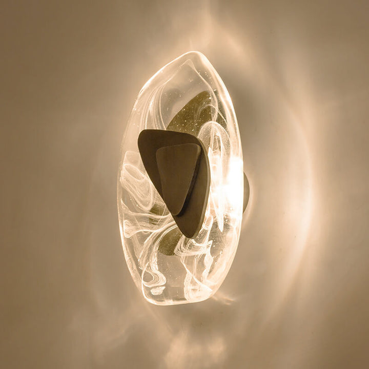Modern Creative Oval Glass 1-Light LED Wall Sconce Lamp