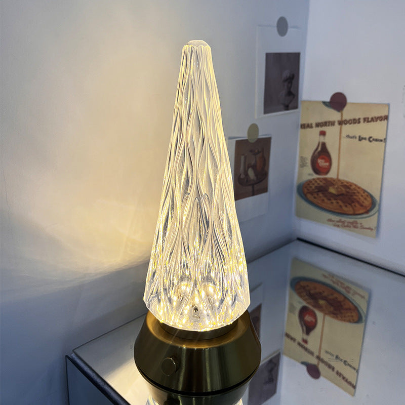 Creative Simplicity Christmas Acrylic Tree LED Night Light Table Lamp
