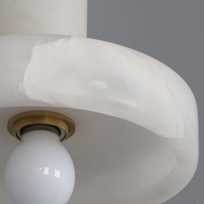 Minimalistisches Licht Luxus Lucite Geometry Round 1-Light Pendelleuchte 