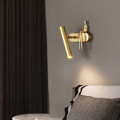 Nordic Simple Golden Man Decorative Slim Design LED Wall Sconce Lamp